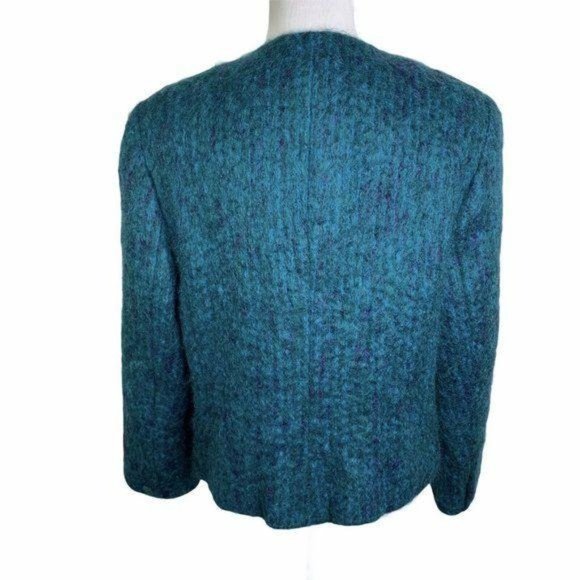 Donegal Design Blue Ireland Wool Mohair Jacket - Picture 7 of 11